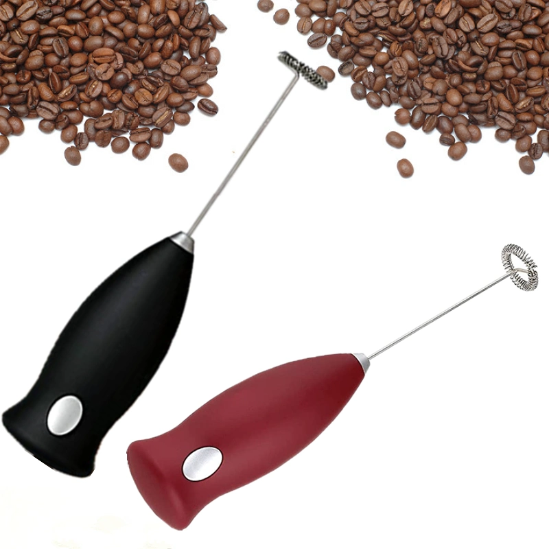 Electric Milk Frother Handheld Coffee Mixer Mini Whisk Battery Powered
