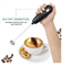 Coffee Mixer Blender Handheld Milk Frother With Rack  Stainless Steel Whisk Head